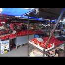 Auf dem Markt von Pan&ccaron;evo, selbstverständlich mit Paprika
